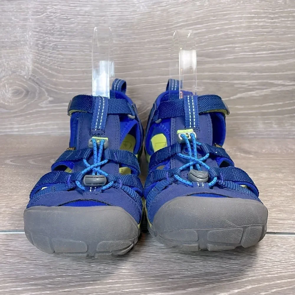 Keen Seacamp II CNX Big Boy Sz 5 Blue Depths Chartreuse Sports Hiking Sandals